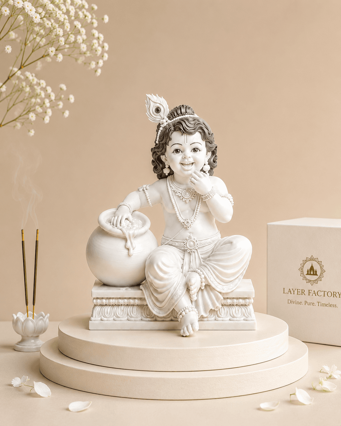 Laddu Gopal Ji | Premium White MP & R